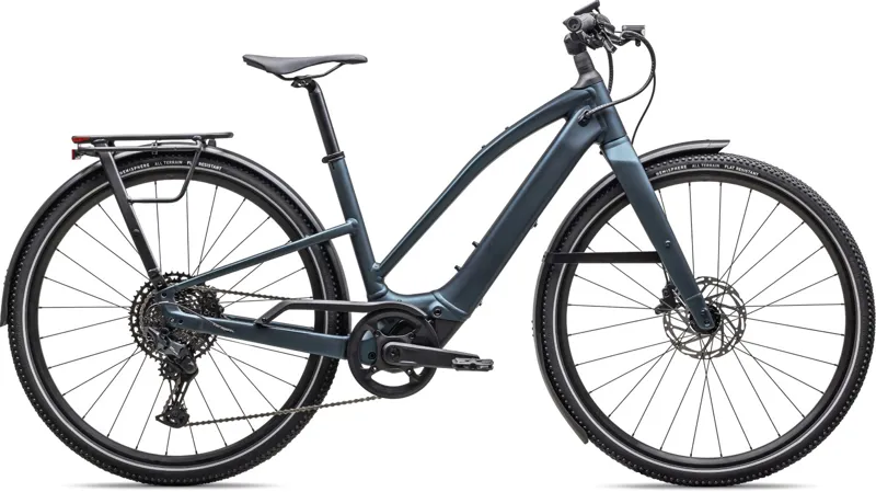 Specialized Vado SL 2 5.0 Step Through Electric Bike 2026 Satin Deep Lake Metallic/Black Liquid Metal Fros