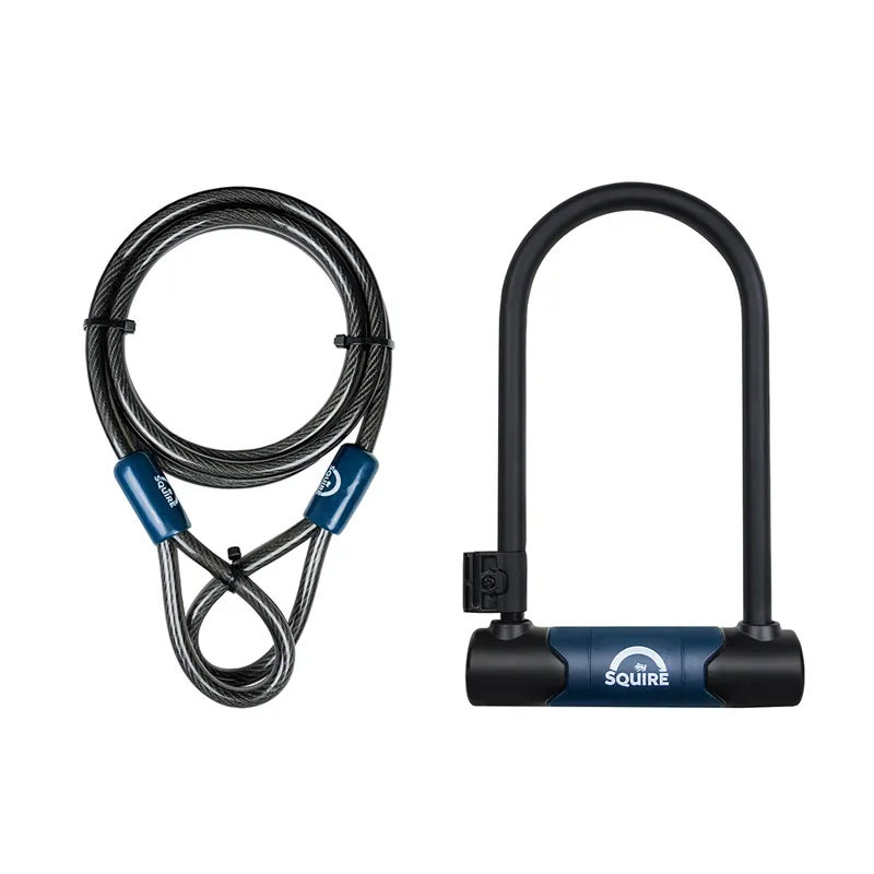 Squire Nevis 230/10C D-Lock And Cable Kit Black 230mm