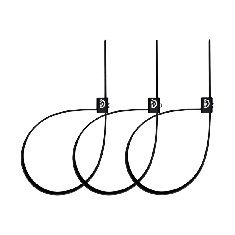 Squire Straplok 10 Key Lock Pack Of 3 Black