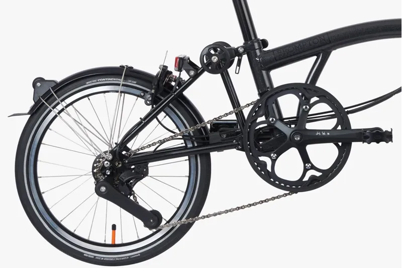Brompton Electric P-Line Urban High Bar Folding Bike 2023 Midnight Black-4
