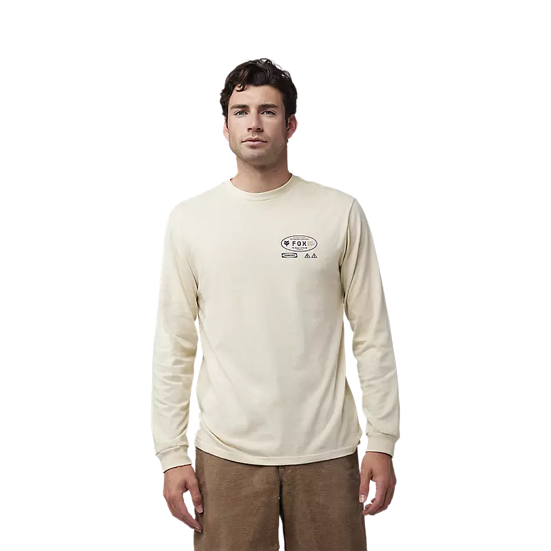 Stamped Long Sleeve Premium Tee Cream-2