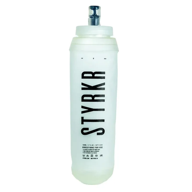 STYRKR Soft Water Bottle Running Flask 500ml White