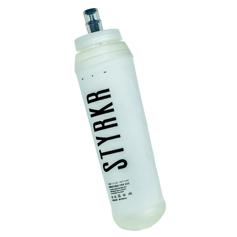 STYRKR Soft Water Bottle Running Flask 500ml White-2