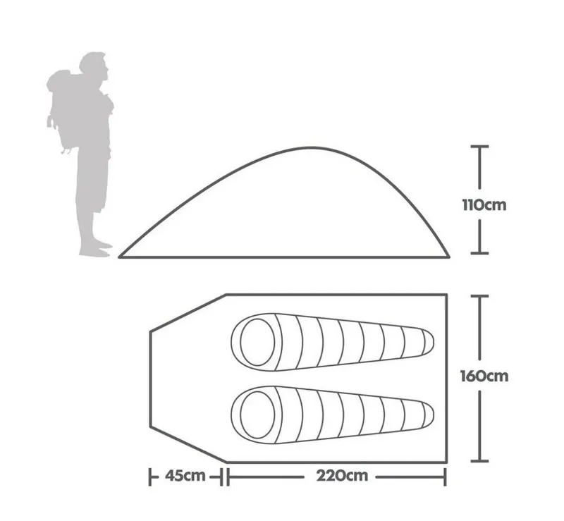 Eurohike Tamar 2 Person Tent Green-1