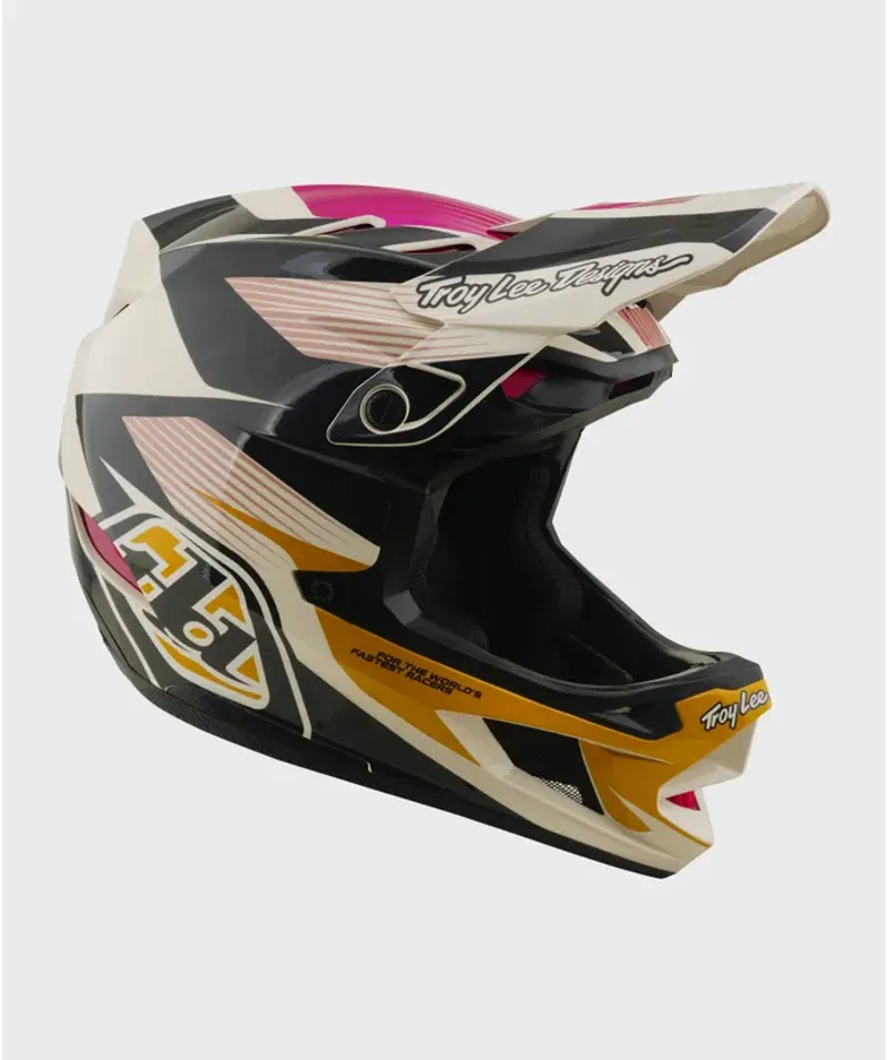 Troy Lee Designs D4 Polyacrylite Helmet Turbo Acid / Fuchsia
