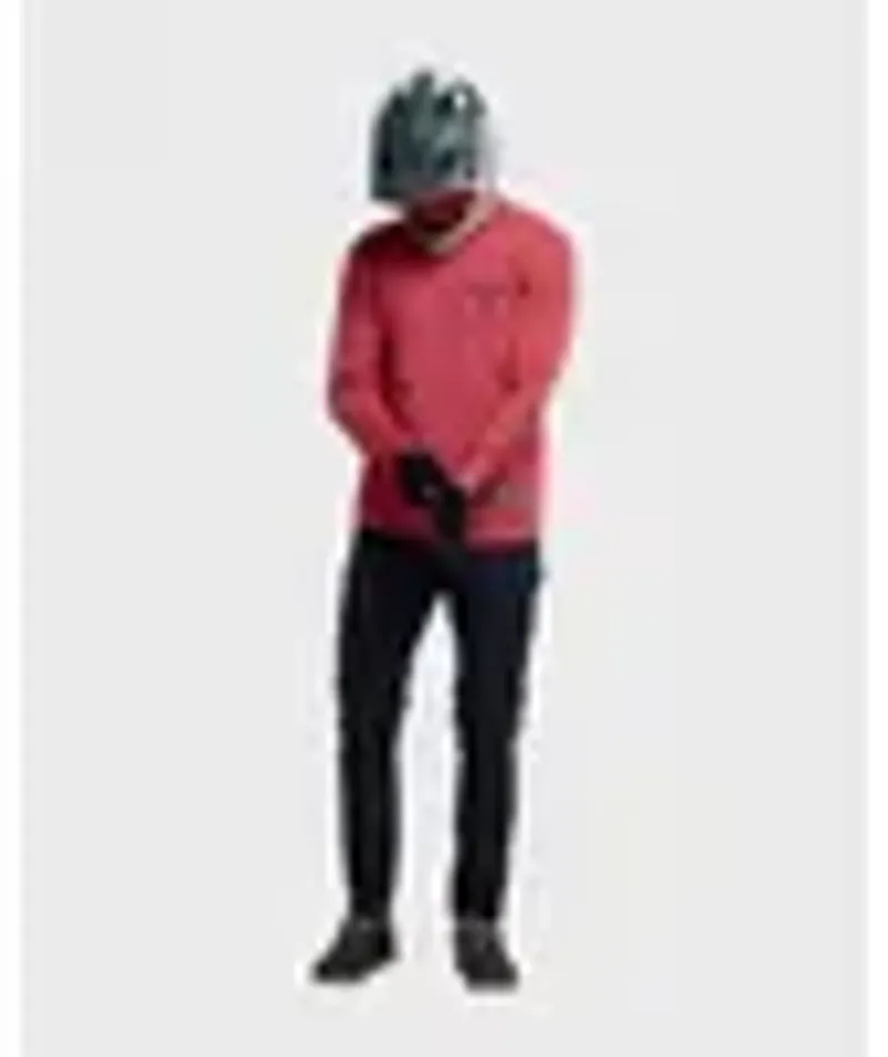 Troy Lee Designs Skyline Ride Feathered Long Sleeve Tee Ember Red-2