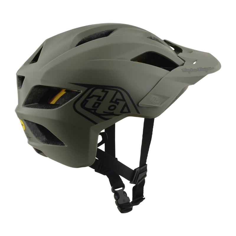 Troy Lee Designs Flowline MIPS Youth Helmet Point Army/Phantom-5