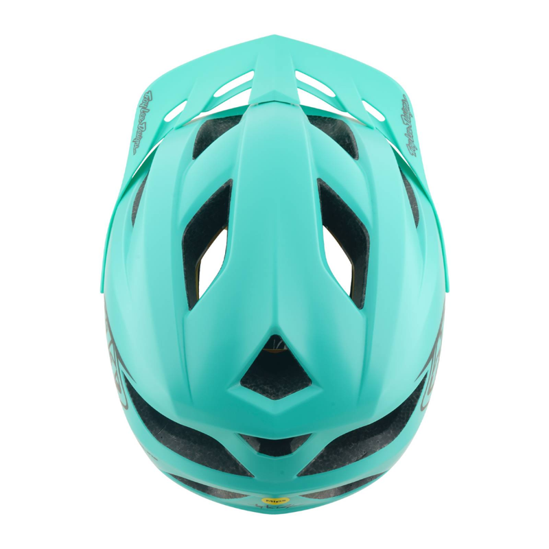 Troy Lee Designs Flowline MIPS Youth Helmet Point Charcoal/Real Teal-3