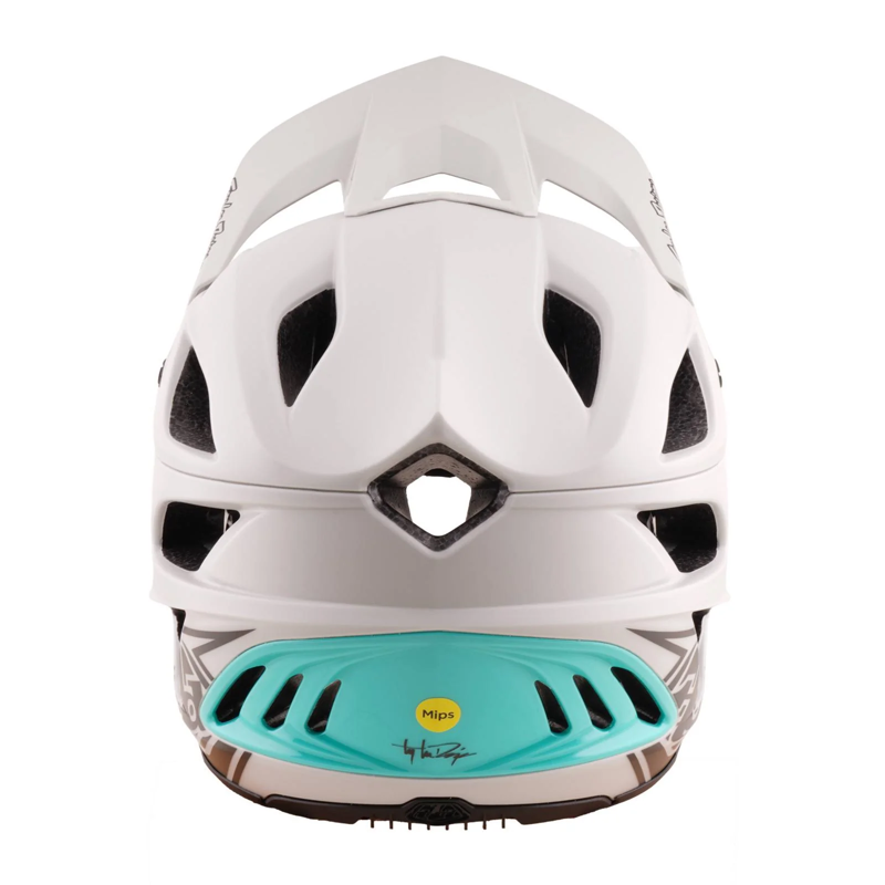 Troy Lee Designs Stage Stunt Full Face MIPS MTB Helmet Pumice/Real Teal-3