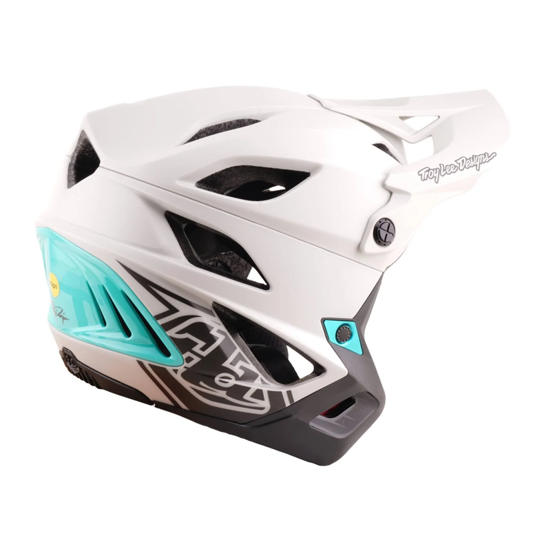 Troy Lee Designs Stage Stunt Full Face MIPS MTB Helmet Pumice/Real Teal-5