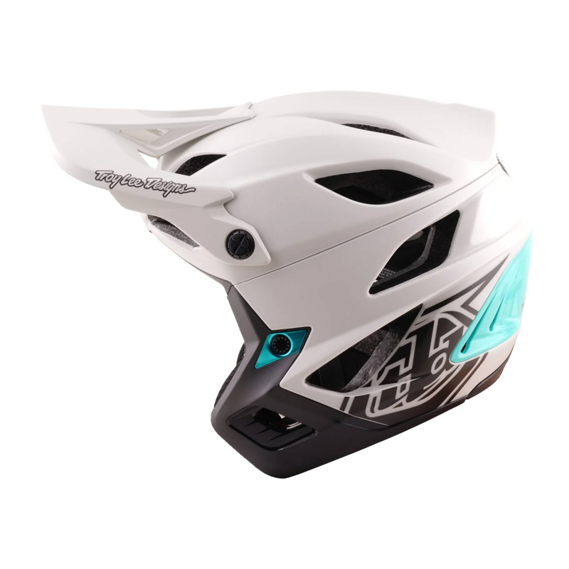 Troy Lee Designs Stage Stunt Full Face MIPS MTB Helmet Pumice/Real Teal-1