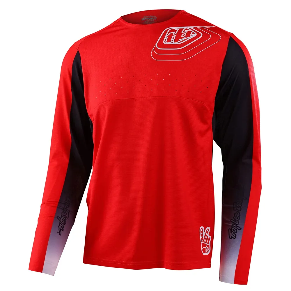 Image of Troy Lee Designs Sprint LS MTB Jersey Richter Race Red