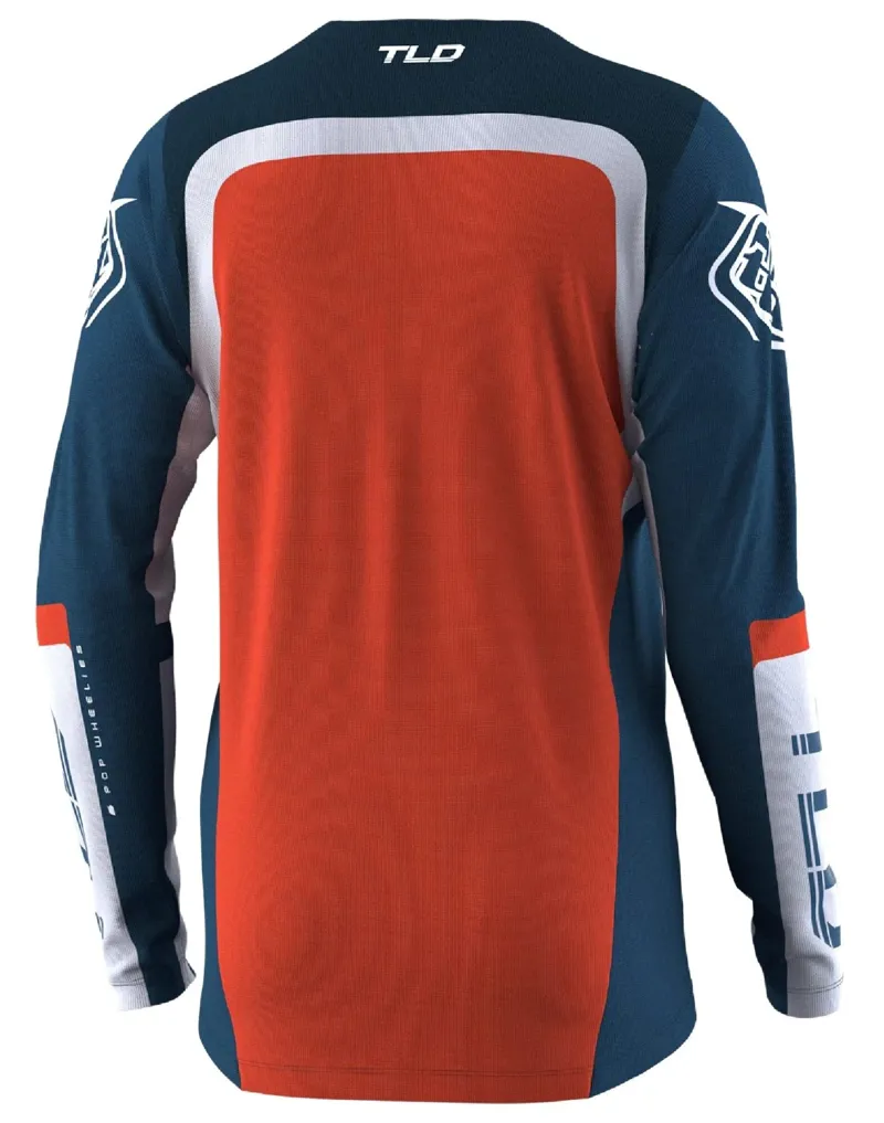 Troy Lee Designs Sprint LS MTB Jersey Fractura Slate Blue/Orange-1