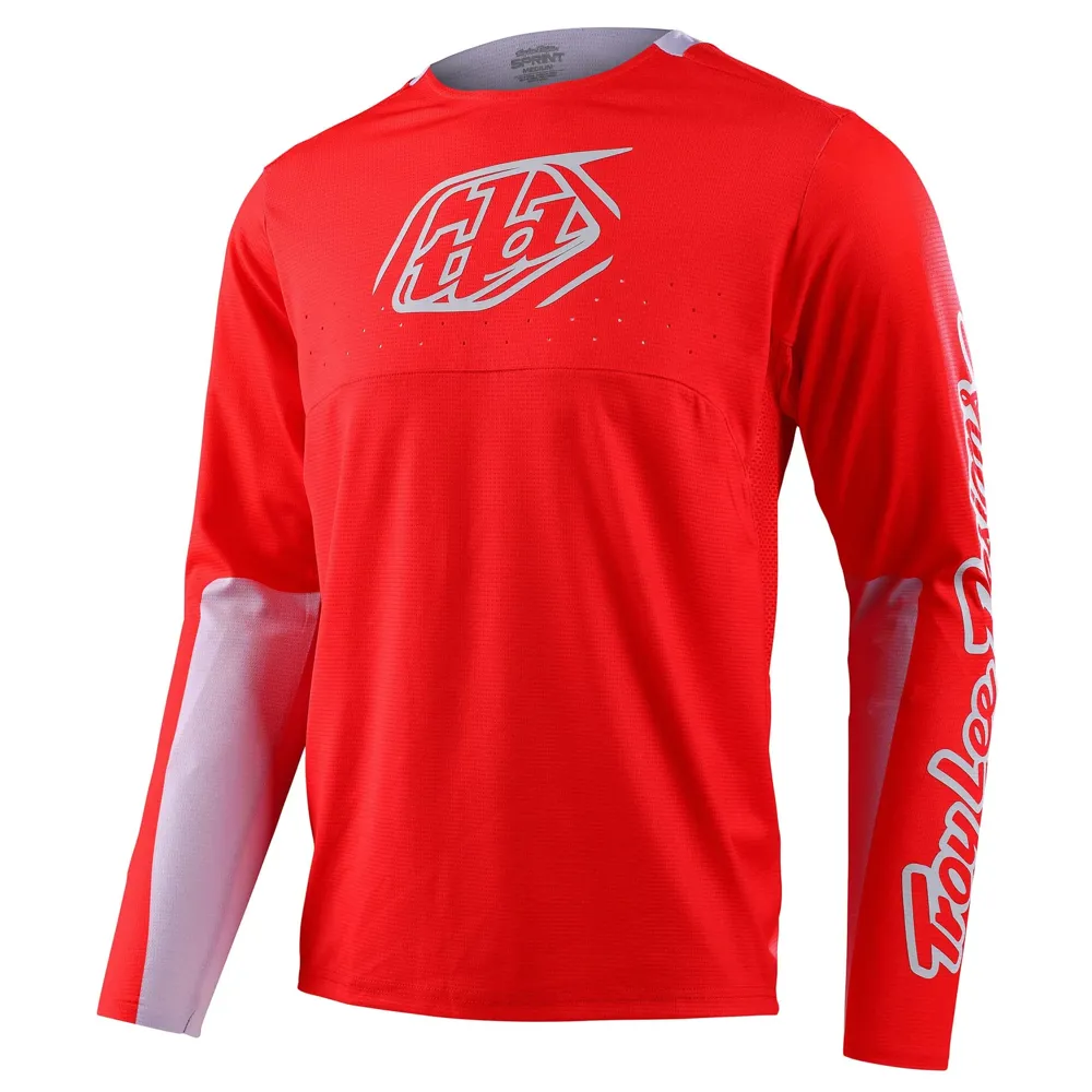 Image of Troy Lee Designs Sprint LS MTB Jersey Icon Race Red