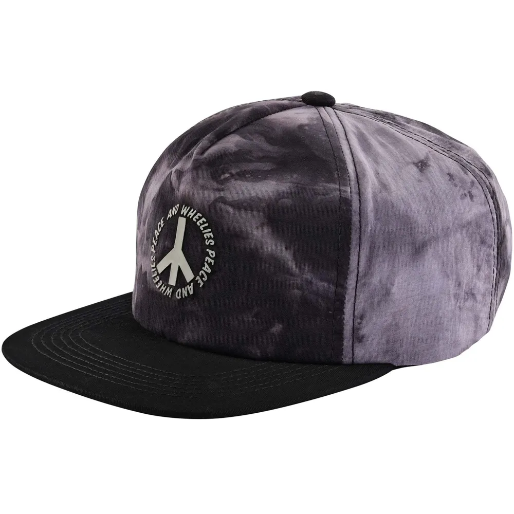 Image of Troy Lee Designs Unstructured Snapback Cap / Plot Tie-Dye Charcoal