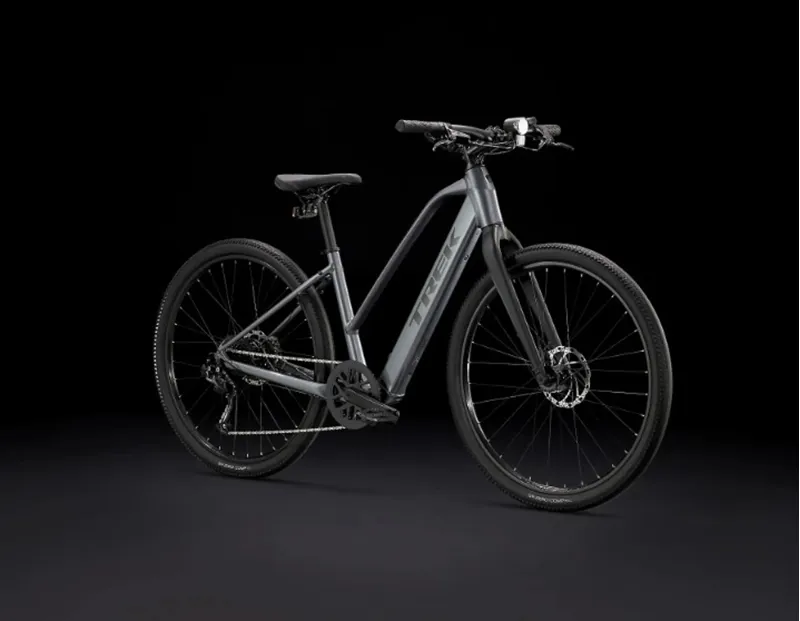 Trek Dual Sport+ 2 Stagger Hybrid Bike 2025 Galactic Grey-1