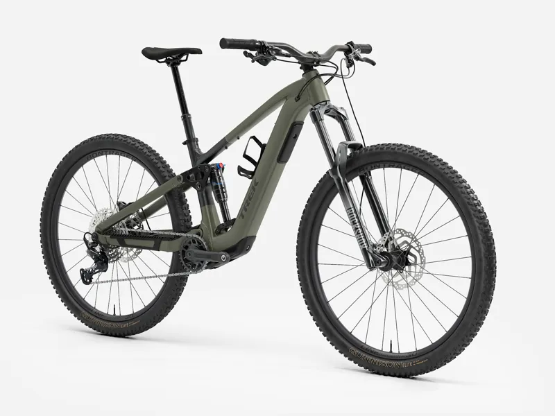 Trek Fuel+ EX 5 Electric Bike 2026 Matte Olive Grey/Trek Black-1