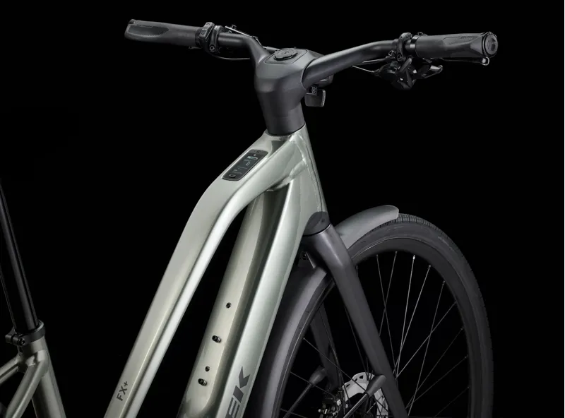 Trek FX+ 7 Mid Step Electric Bike 2025 Lichen Green Gloss-2