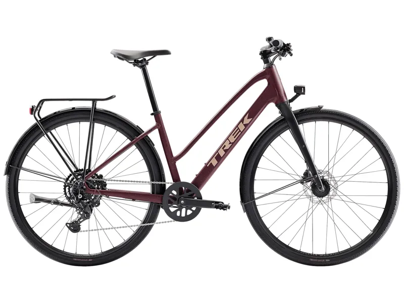 Trek FX Mid Step Sport EQ Hybrid Bike 2026 Cobra Blood/Sedona Red Splatter