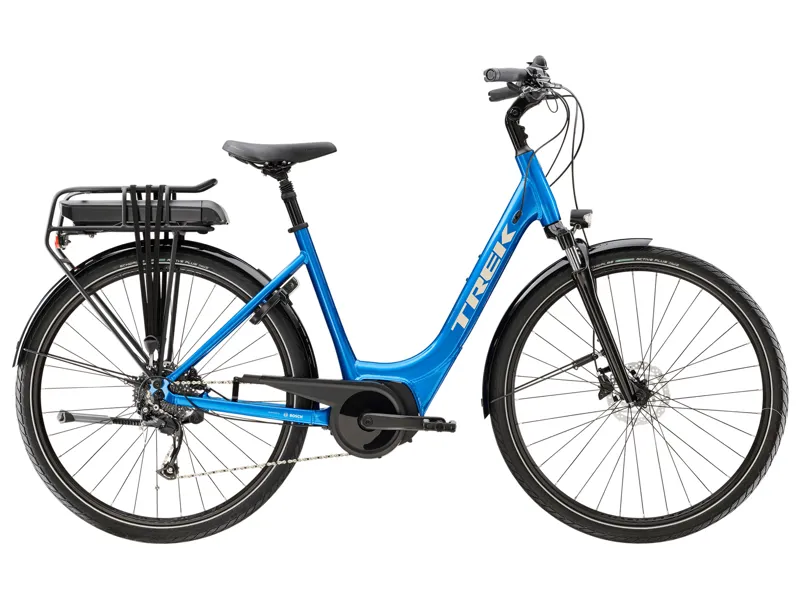 Trek Verve+ 2 Low Step 500WH Electric Bike 2023 Alpine Blue