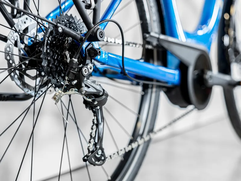 Trek Verve+ 2 Low Step 500WH Electric Bike 2023 Alpine Blue-4