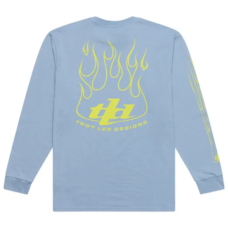 Troy Lee Torched Long Sleeve Tee Shirt Smoke Blue-1