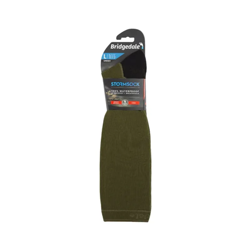 Bridgedale Waterproof StormSock HeavyWeight Knee Socks Olive-1