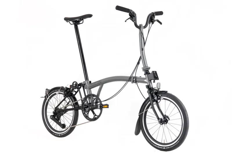 Brompton P-Line Urban Mid Folding Bike 2023 Storm Grey-1