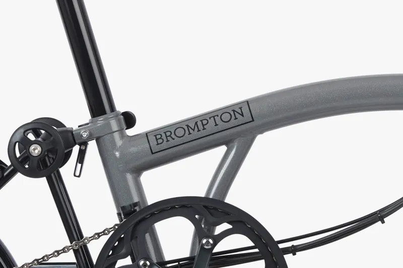 Brompton Electric P-Line Urban High Bar Folding Bike 2023 Storm Grey-5