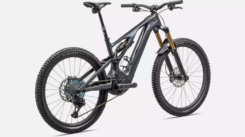 Specialized Levo S-Works Electric Bike 2024 Gloss Black Liquid Metal/Satin Black Chrome Foil-2