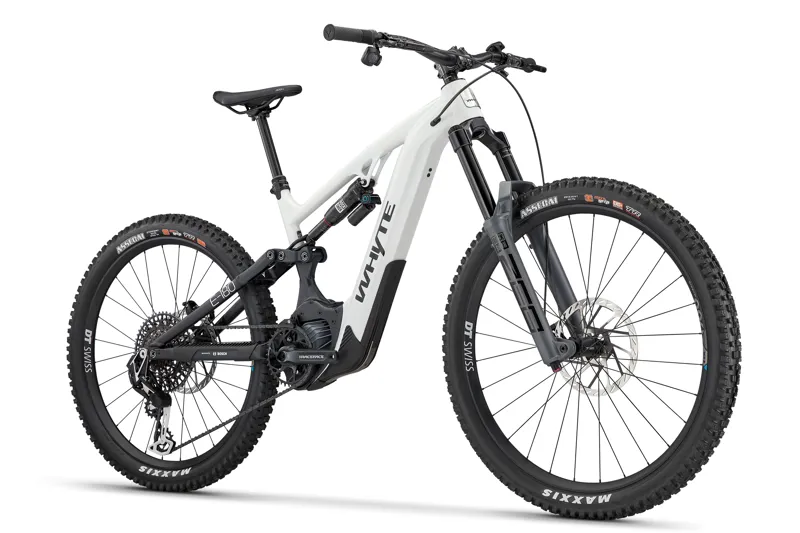 Whyte E-180 Works Electric Bike 2024 Gloss Pearlized White/Matt Black-1