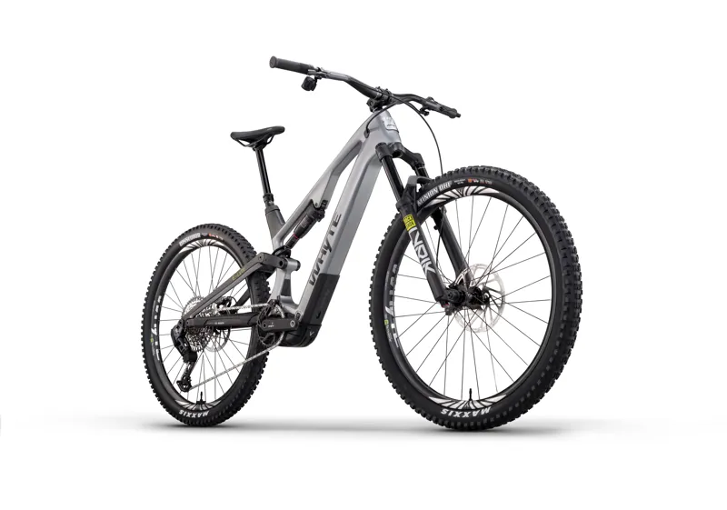 Whyte E-Lyte 150 RSX Electric Bike 2024 Gloss Silver/Matt UD Carbon-1