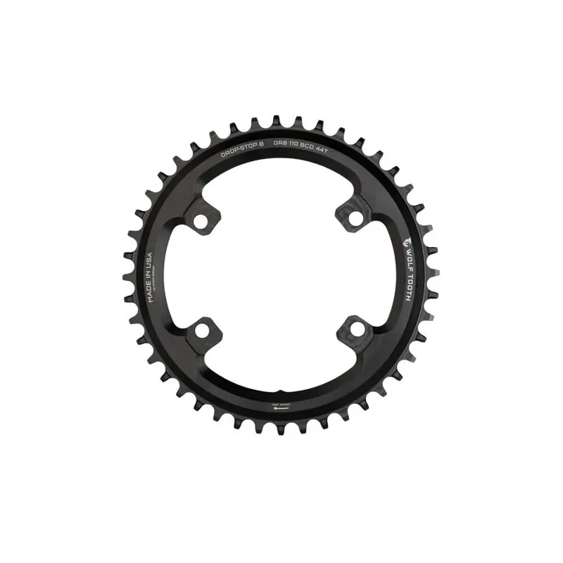 Wolf Tooth - 110 BCD 4 Bolt Chainring For Shimano GRX Black 