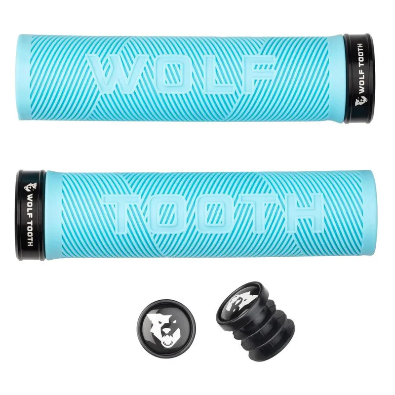 Wolf Tooth Echo Lock-On Grips Teal/ Black