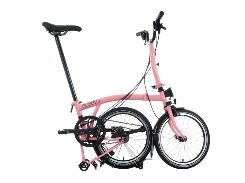 Brompton C Line 12 Speed Mid Bar Folding Bike 2025 Flamingo Pink-2