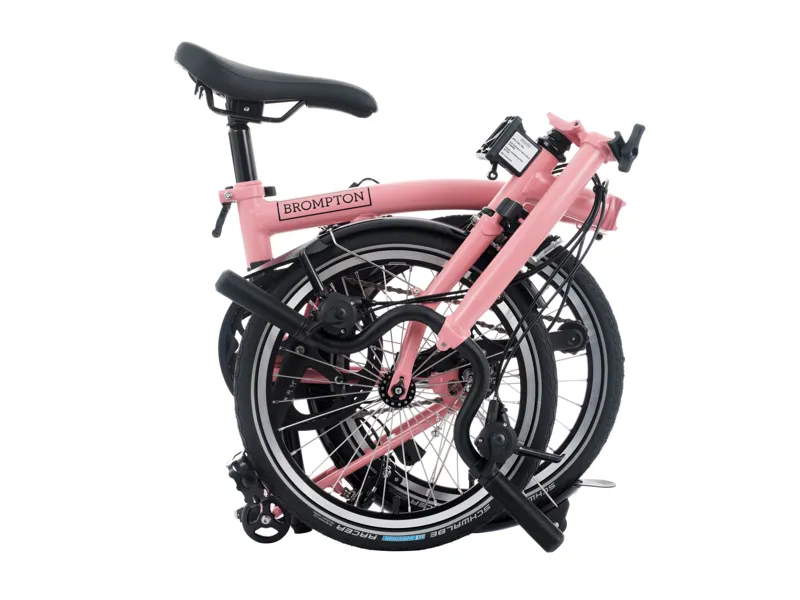 Brompton C Line 12 Speed Mid Bar Folding Bike 2025 Flamingo Pink-4