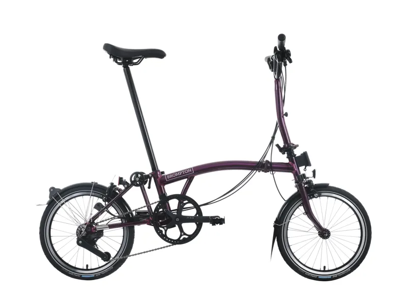Brompton C Line 12 Speed Mid Bar Folding Bike 2025 Amethyst Lacquer