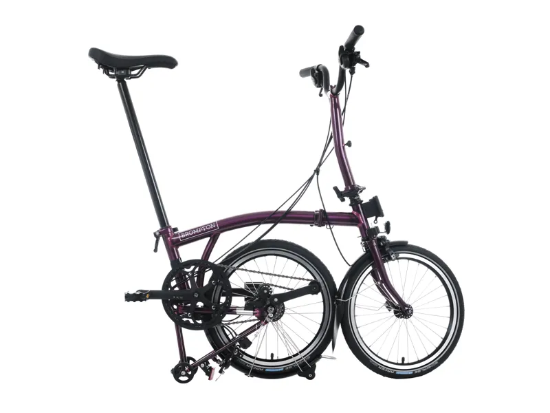 Brompton C Line 12 Speed Mid Bar Folding Bike 2025 Amethyst Lacquer-2