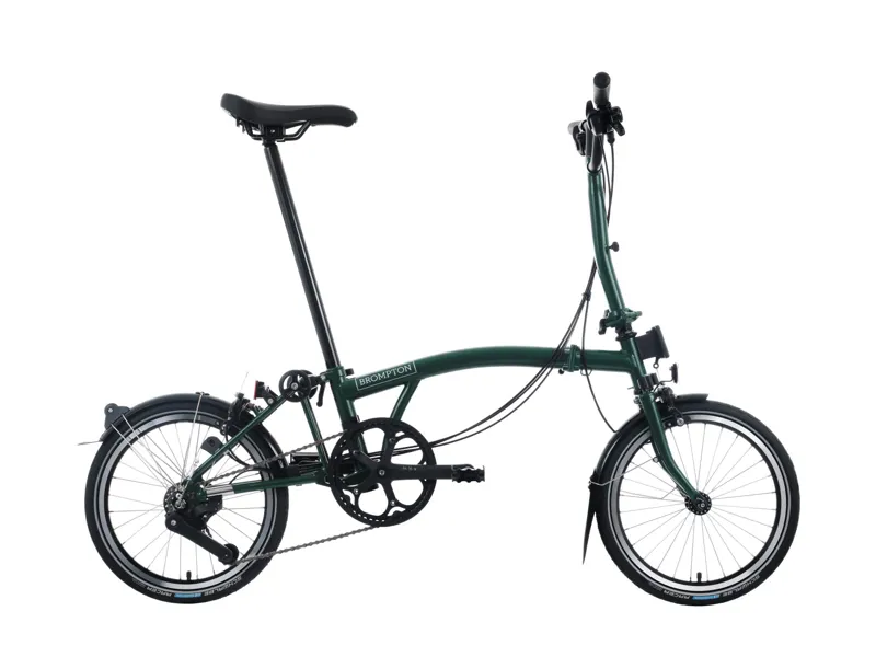 Brompton C Line 12 Speed Mid Bar Folding Bike 2025 Racing Green