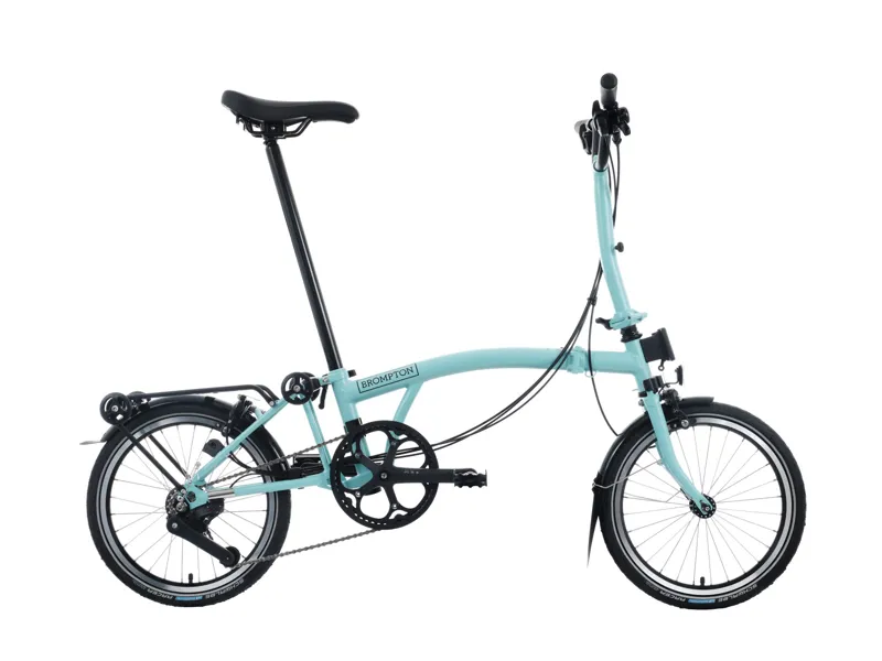 Brompton C Line 12 Speed Mid Bar With Roller Rack Folding Bike 2025 Turkish Green