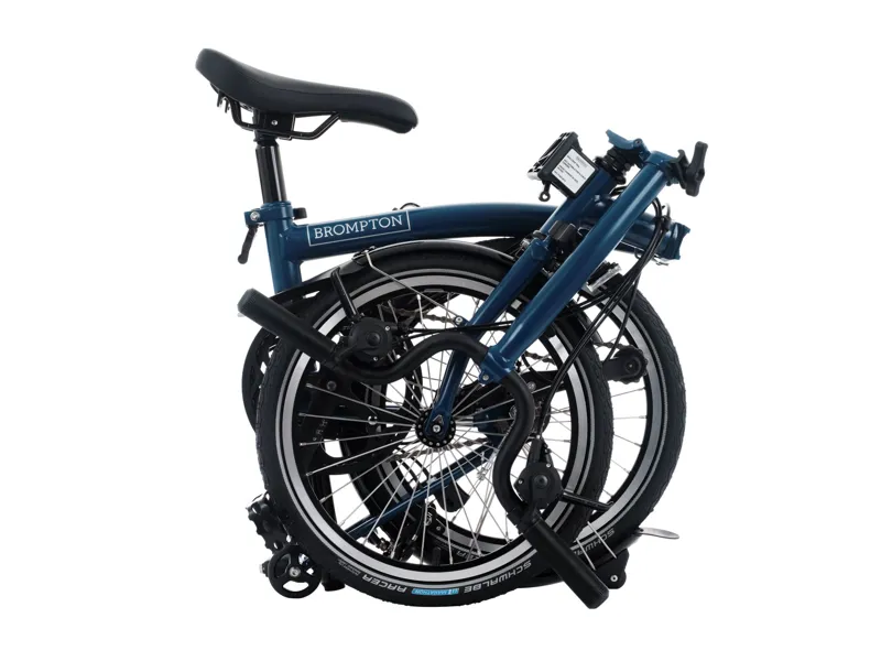 Brompton C Line 12 Speed Mid Bar Folding Bike 2025 Ocean Blue-3