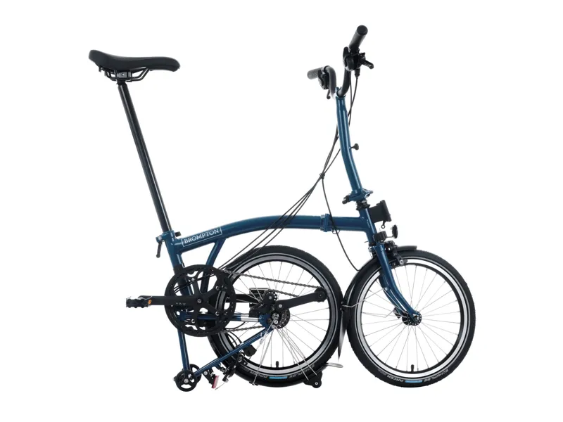 Brompton C Line 12 Speed Mid Bar Folding Bike 2025 Ocean Blue-2