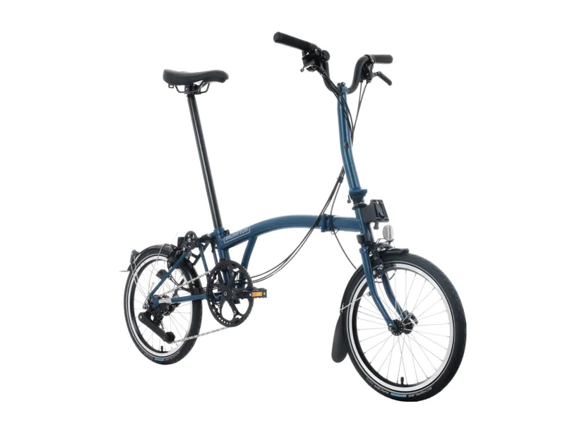 Brompton C Line 12 Speed Mid Bar Folding Bike 2025 Ocean Blue-1