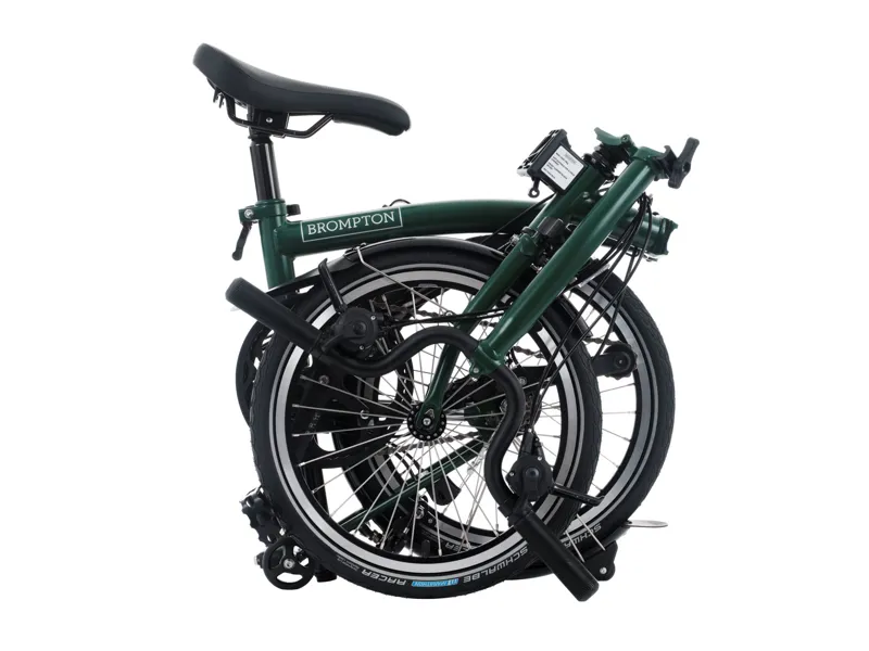 Brompton C Line 12 Speed Mid Bar Folding Bike 2025 Racing Green-3