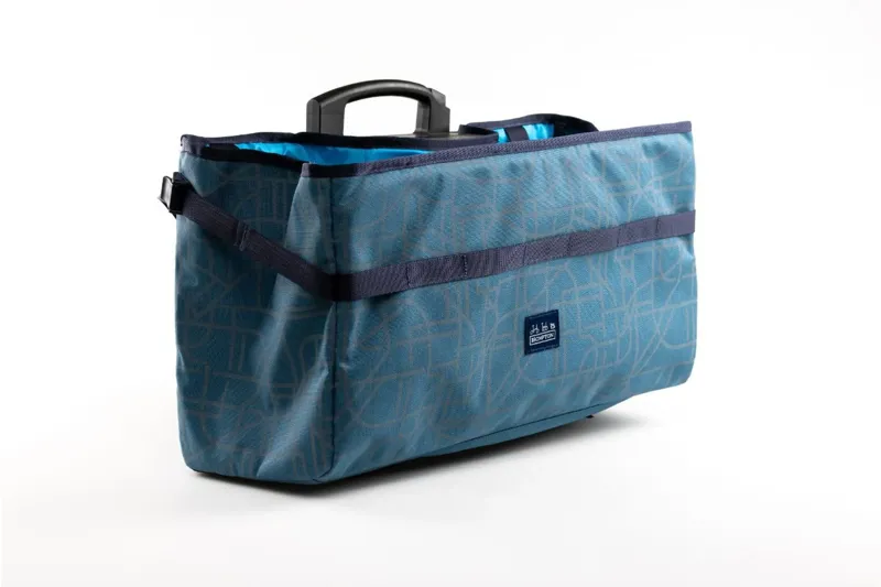 Brompton Bright Night Electric Basket Bag Reflective Blue-1