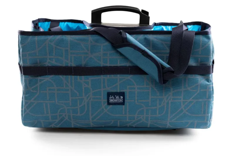 Brompton Bright Night Electric Basket Bag Reflective Blue