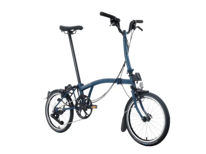 Brompton C Line 12 Speed Mid Bar With Roller Rack Folding Bike 2025 Ocean Blue-1