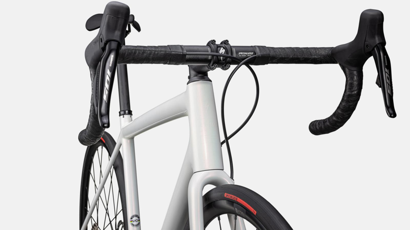 Specialized Aethos Comp Road Bike 2024 Gloss Red Ghost Pearl Over Dune White/Dune White-4