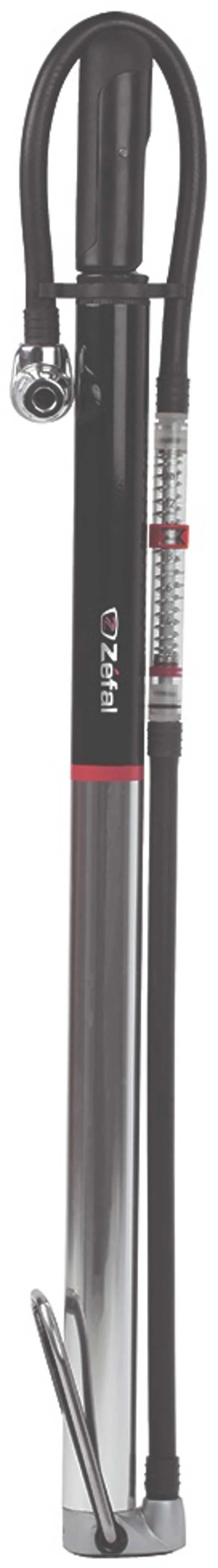 Zefal Profil Travel Floor Pump with Gauge Silver-2