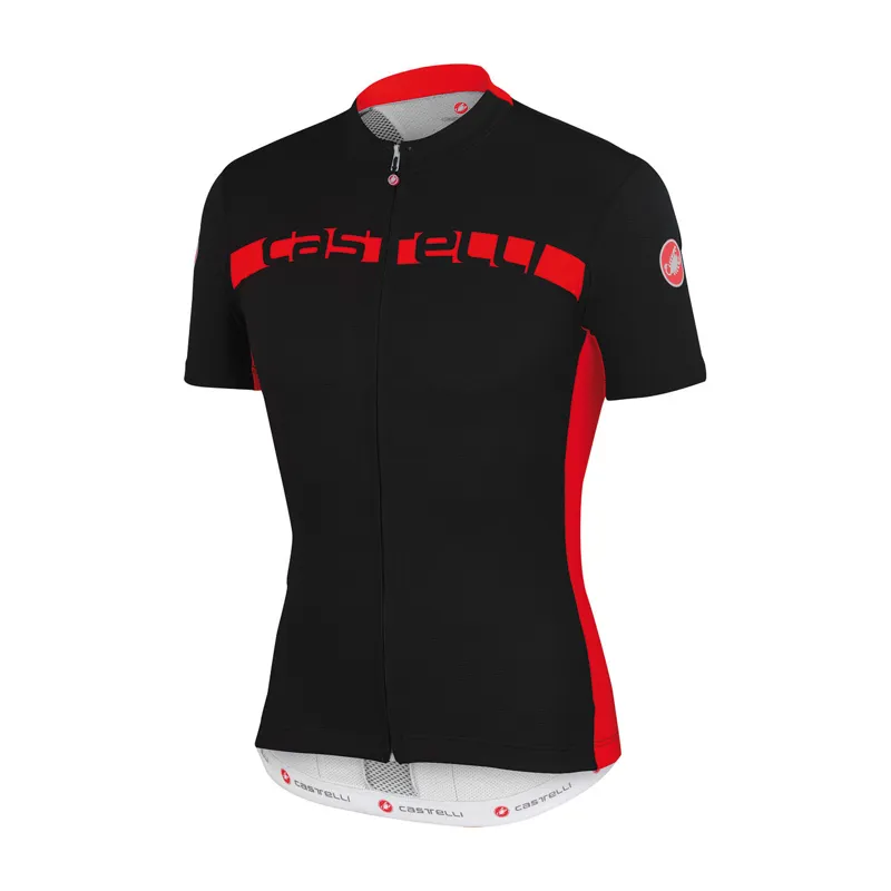 Castelli Prologo 4 Full Zip SS Jersey Black/Red